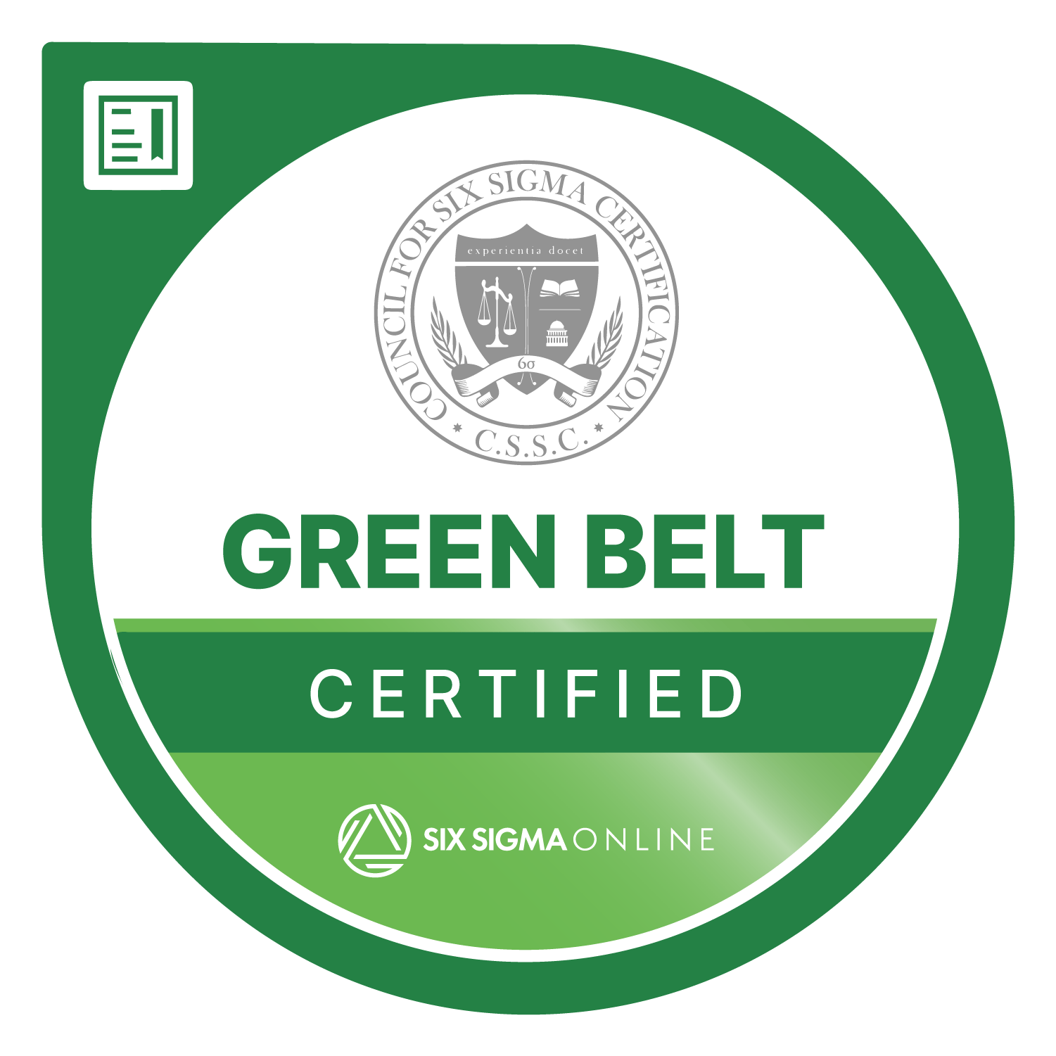 Lean Six Sigma Green Belt badge